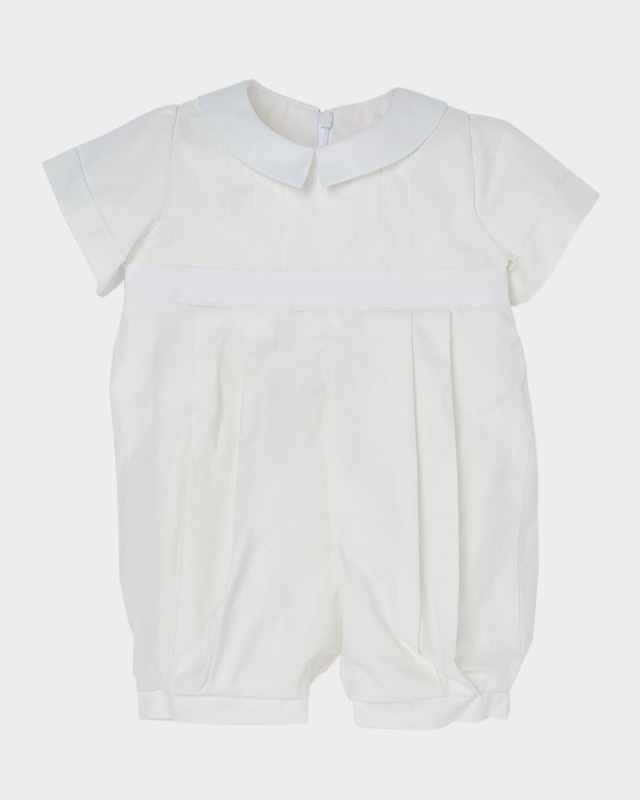 Boy's James Pleated Christening Romper, Size 0